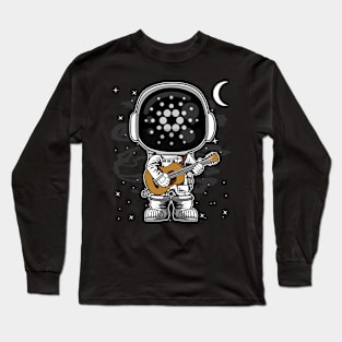 Astronaut Guitar Cardano ADA Coin To The Moon Crypto Token Cryptocurrency Blockchain Wallet Birthday Gift For Men Women Kids Long Sleeve T-Shirt